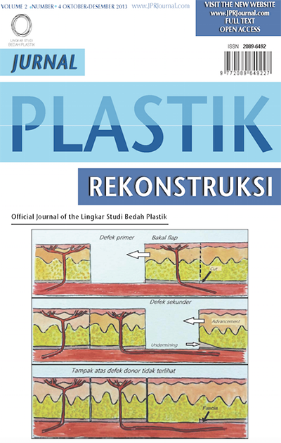 					View Vol. 2 No. 4 (2013): Jurnal Plastik Rekonstruksi
				